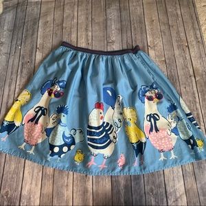 NWT Cath Kidston Hen Party chicken print skirt